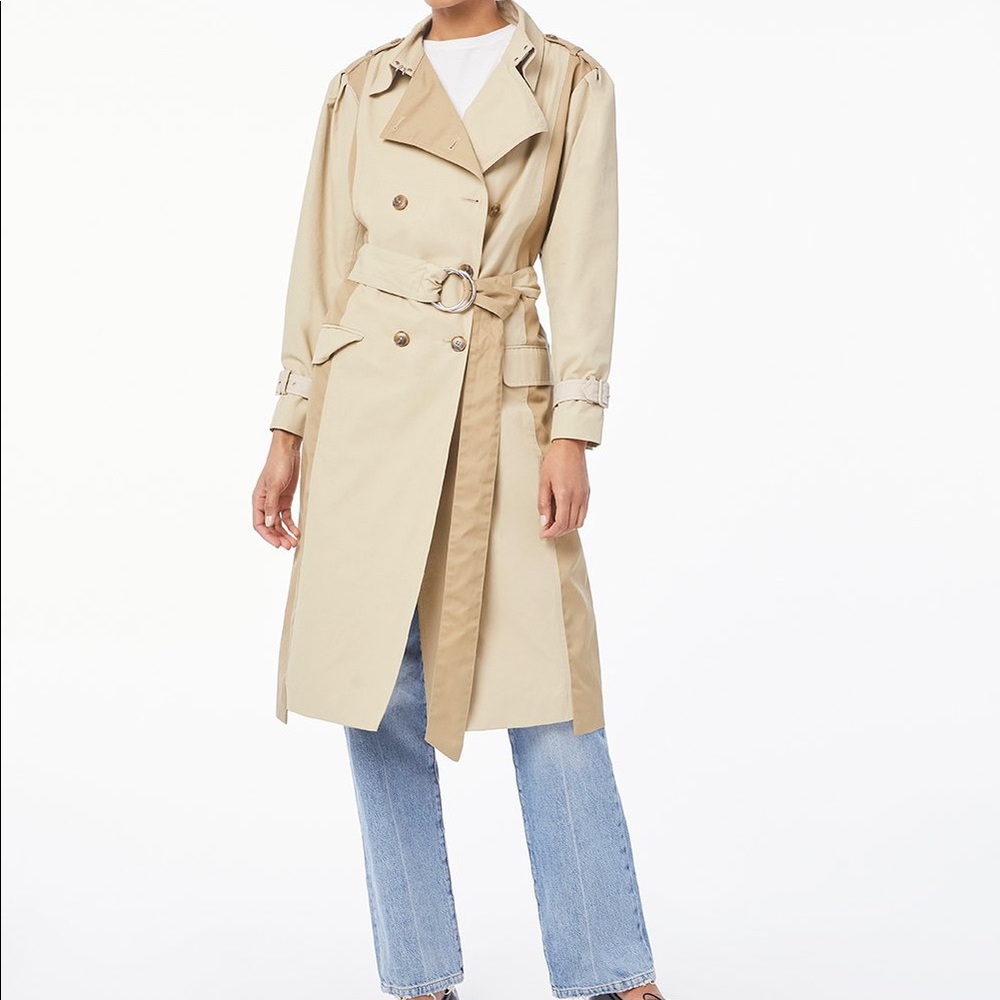 FRAME Tonal Blocked Trench Coat